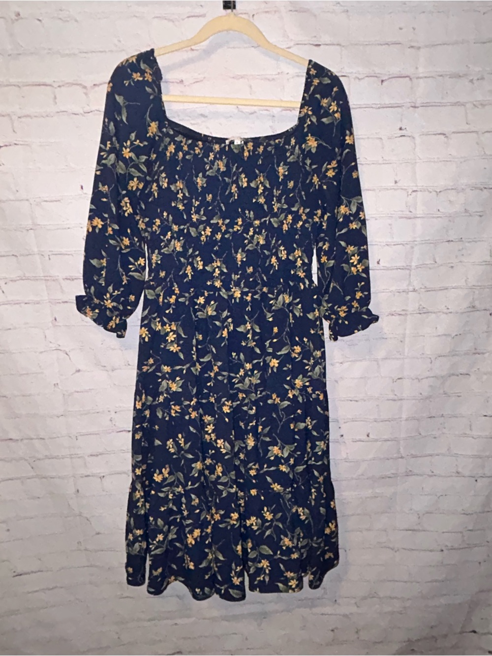 Baltic Born Marta Smocked Midi Dress size L - Picture 2 of 11